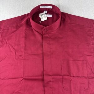 Vintage Damante Mandarin Band Collar Single Needle Tailoring Shirt Mens 16.5 NEW